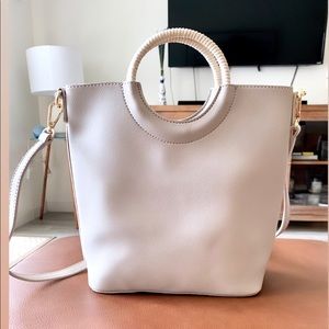 Vegan Leather Neutral Summer Tote